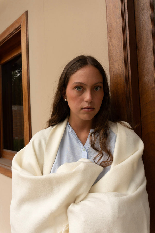 The Throw, Natural — portrait by door