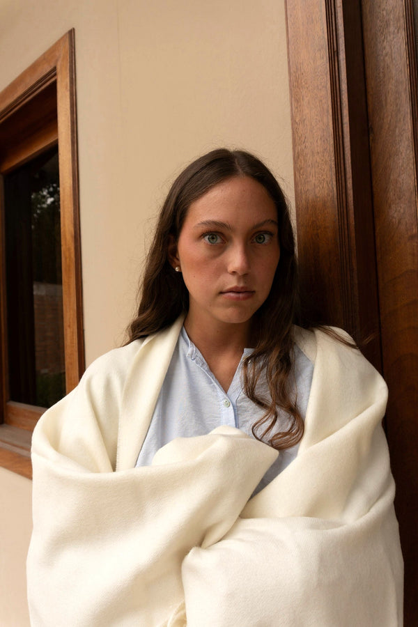The Throw, Natural — portrait by door